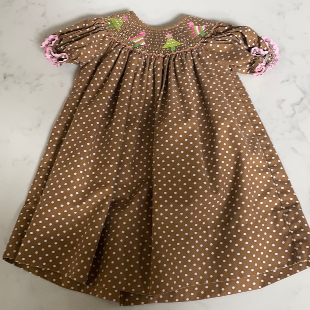 Christmas smocked dress